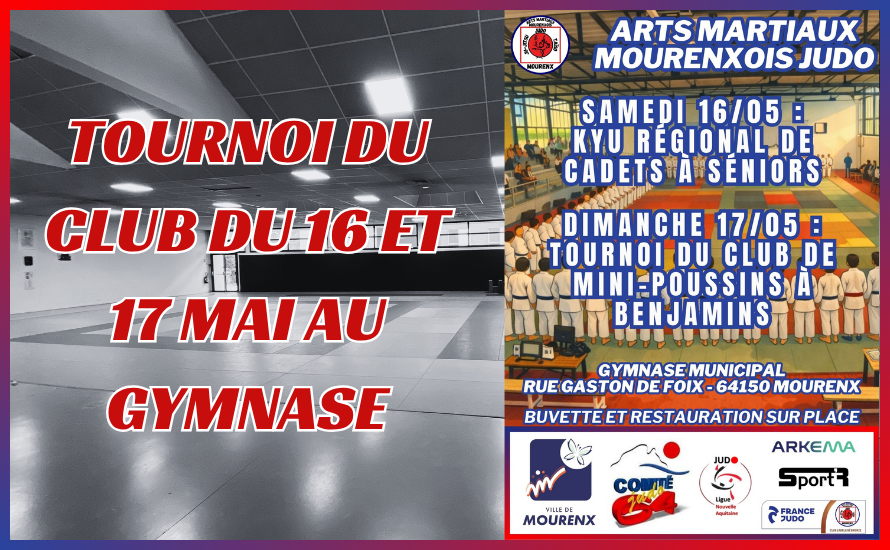 Tournoi du club du 16 et 17 mai 2026