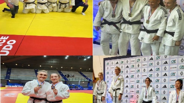Une pluie de médailles pour les Supers Vétérans des Pyrénées Atlantiques...petit pelé mêle des podiums et des superbes sourires des athlètes et des coachs sur les tatamis parisiens, BRAVO à toutes et tous de vos performances du weekend